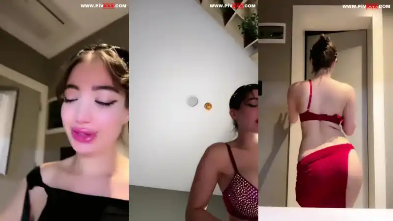 Benpoine ifşa kırmızı elbisesini giyinip kalça show yaptı – Full İzle türbanlı ifşa