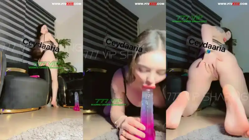 Ceydaria dildoyu emip amına sokarken inliyor – türbanlı türk porno (Yeni 2026)