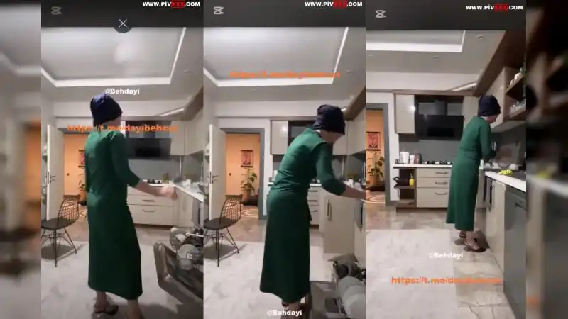Fatma ile her telden mutfakta eğilip poposunu sergiliyor – Yeni 2026 türk porno türbanlı