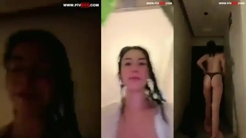 Laliberta duşta saçını maviye boyayıp çıplak poz veriyor : türbanlı türk pornoları (Sansürsüz)