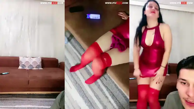 Meltem tango kırmızı elbisesiyle amını açıp yalatıyor – türk porno (Bedava)