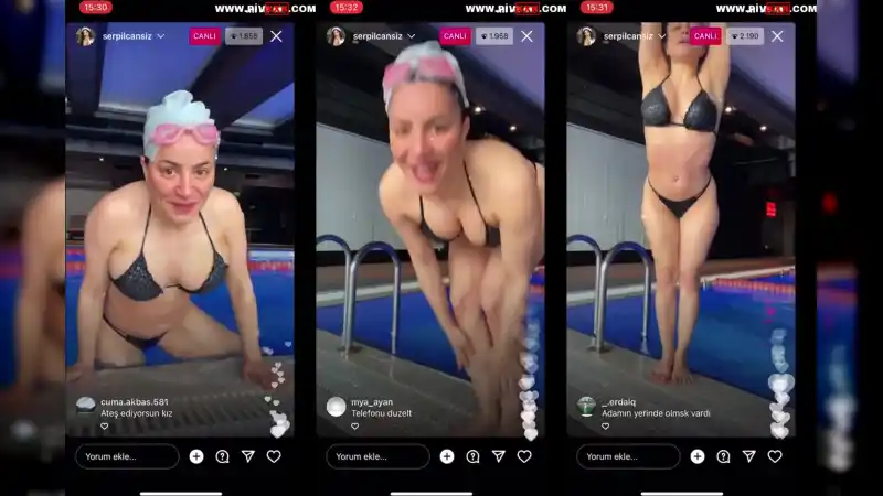 porno türbanlı türk: Serpil cansız havuzda bikiniyle kıvırıyor [Bedava]