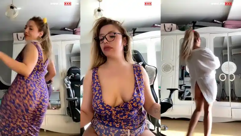 Tango açelya odasında soyunup göğüslerini sergiliyor – türbanlı kadınlar (HD)