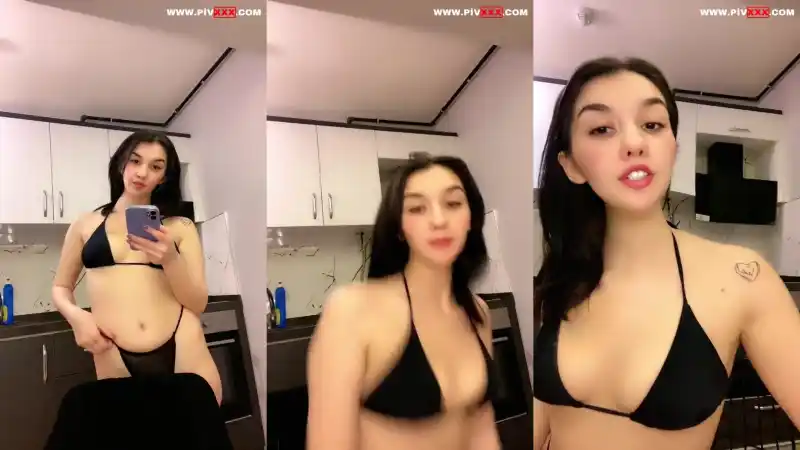 Tango aymila mutfakta bikiniyle poz verip kalçasını sallıyor – HD türbanlı sikis