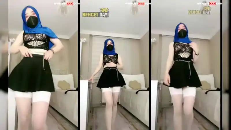 Türbanlı boncuk tangoda maskeli soyunup poz veriyor – Full İzle türbanlı sakso