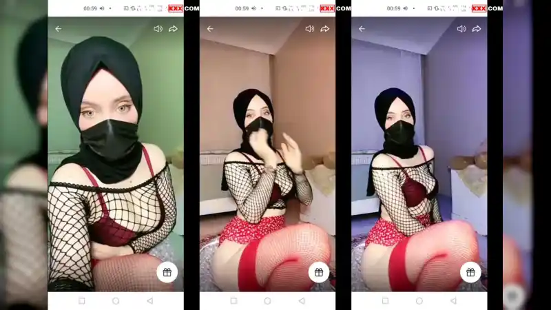 Türbanlı boncuk tangoda memelerini okşayıp kalçasını sergiliyor – Full İzle türbanlı nude
