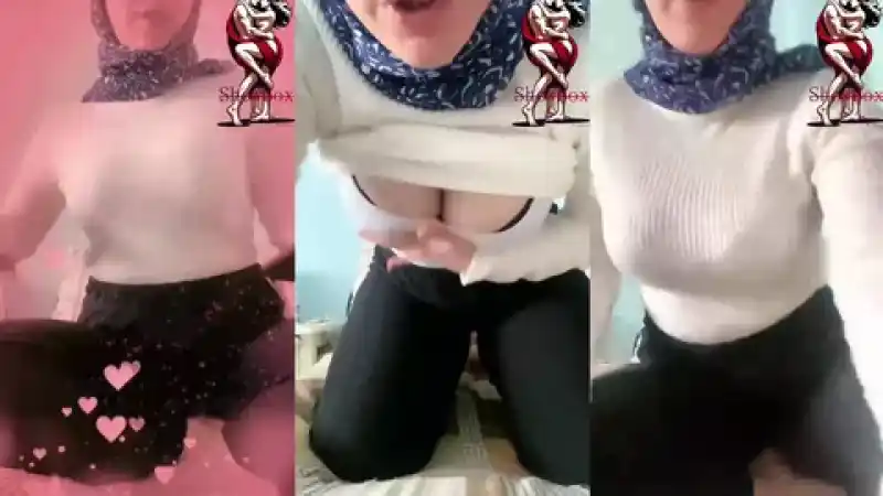 Türbanlı kadın memelerini sallayıp sütyenini açıyor Türbanlı sikiş – twitter türbanlı porno (Sansürsüz)