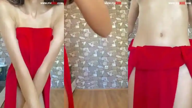 türbanlı nude: Abaza ecem kırmızı elbisesini açıp memelerini ve amını gösteriyor [HD]