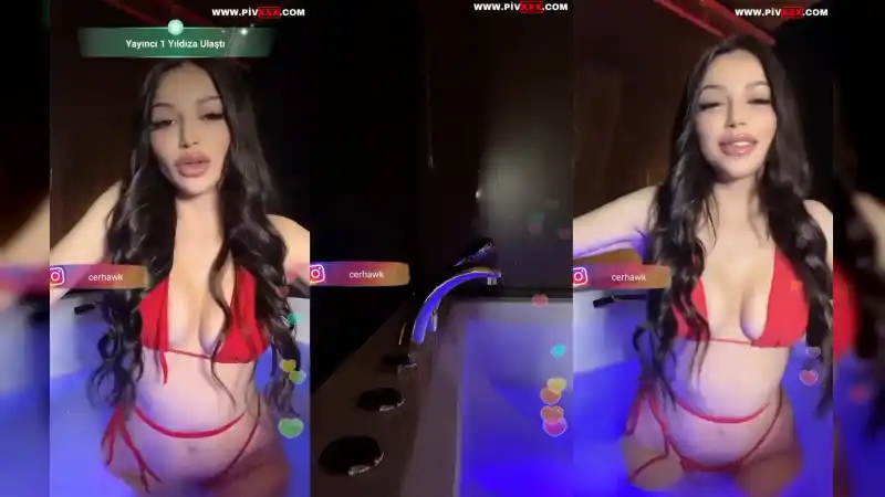 türbanlı porno izle: Cerhawk kırmızı bikiniyle jakuzide deli hareketler yapıyor canı sıkılmış [Türkçe Altyazılı]