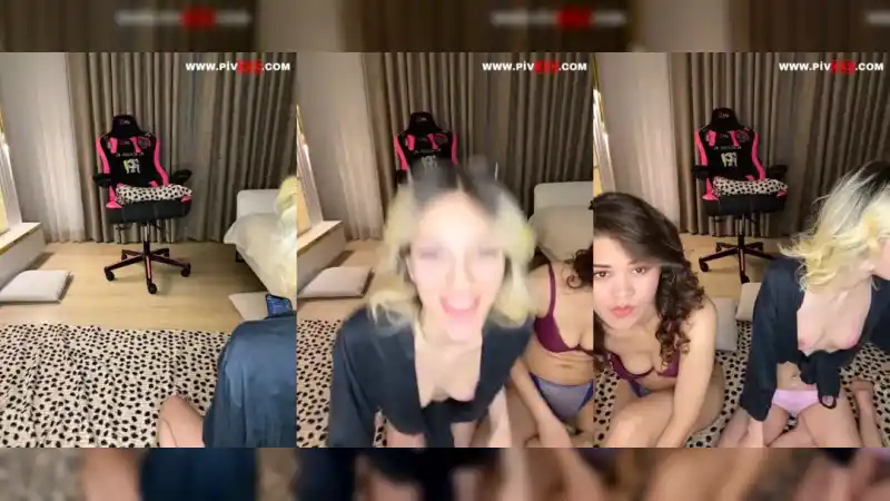 türk porno: Gözlüklü sarışın tango arden ve esmer arkadaşı dildo i̇le webcamde oynuyor [Full İzle]