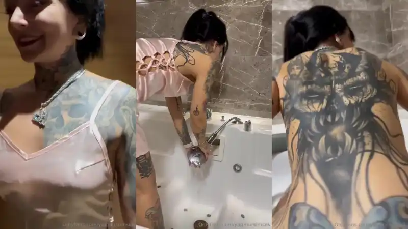 Yağmur şimşek dildo emip göğüslerini elliyor banyoda – türk porno (Bedava)